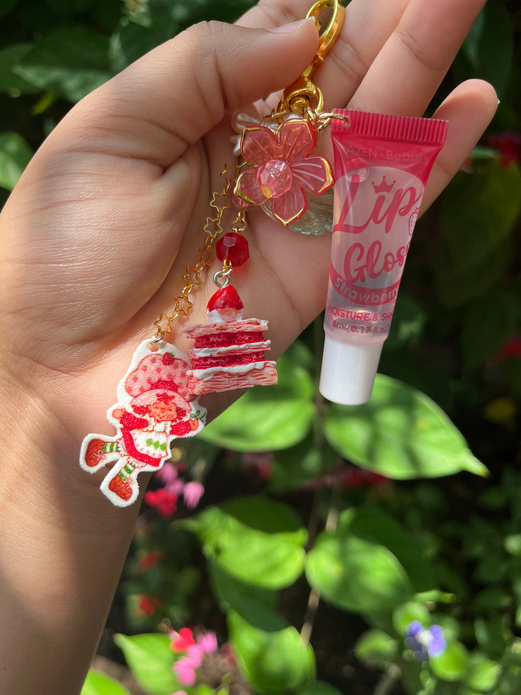 Strawberry Shortcake Lipgloss Keychain