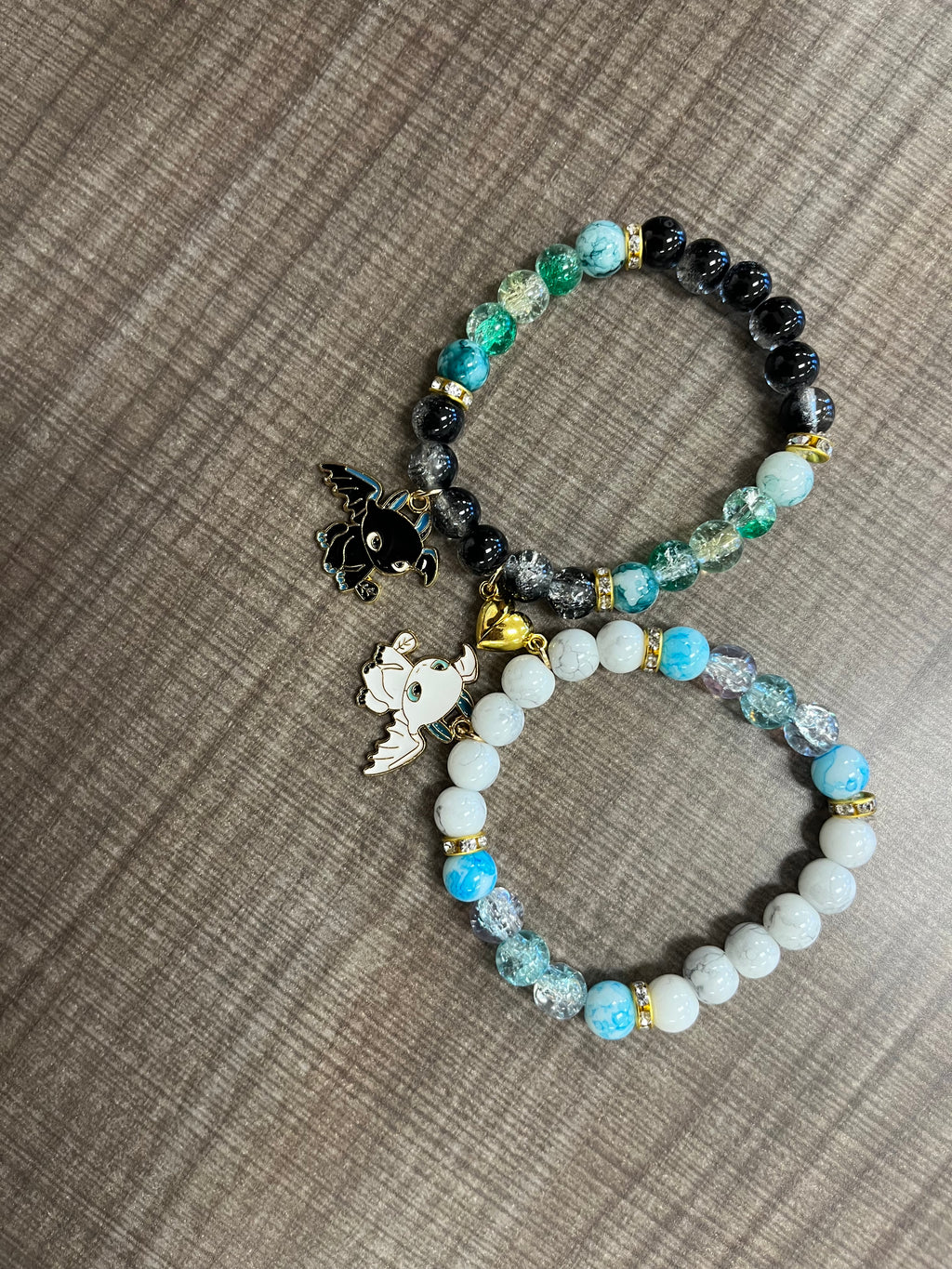 Toothless and Light fury Bracelets