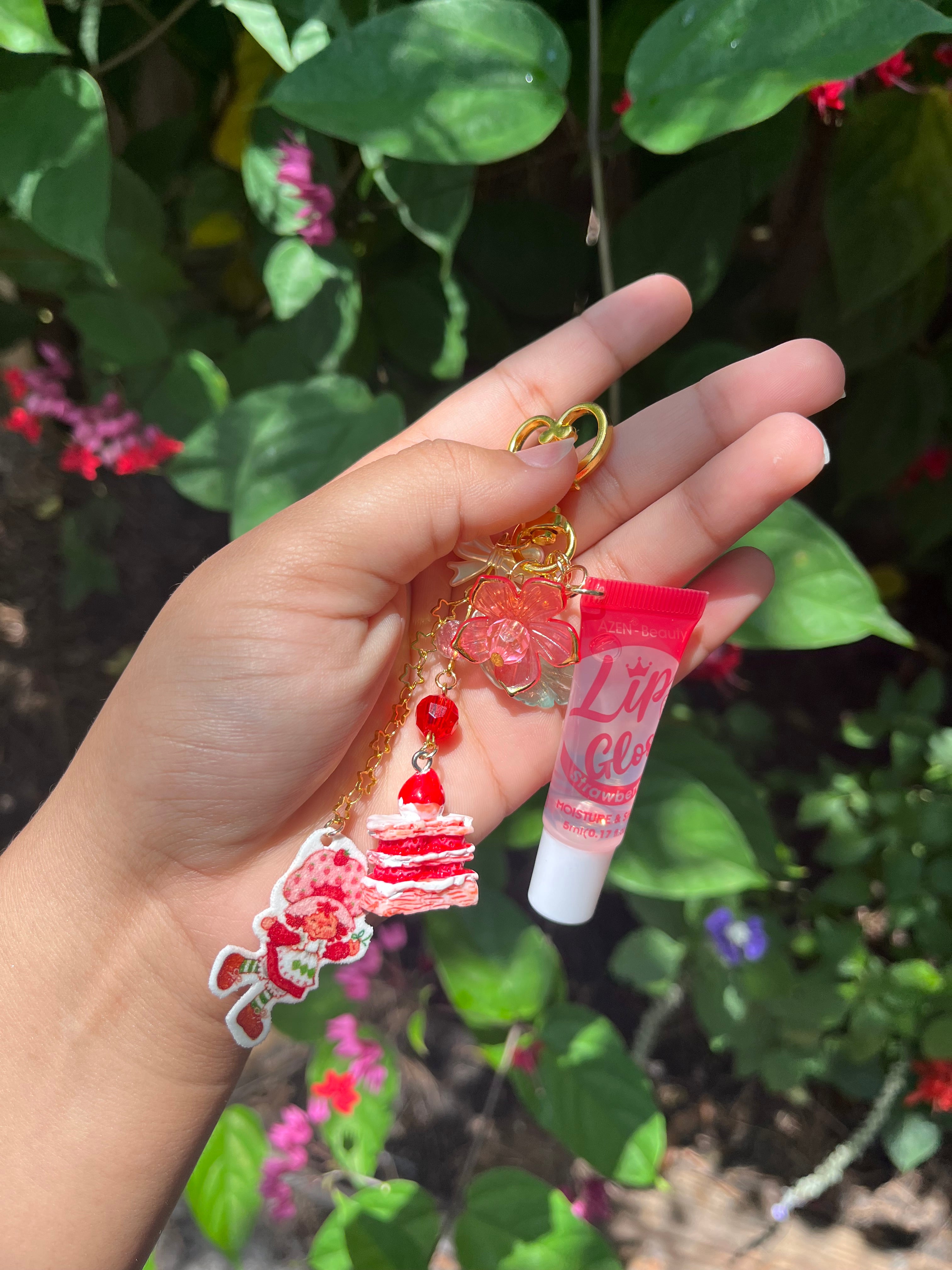 Strawberry Shortcake Lipgloss Keychain