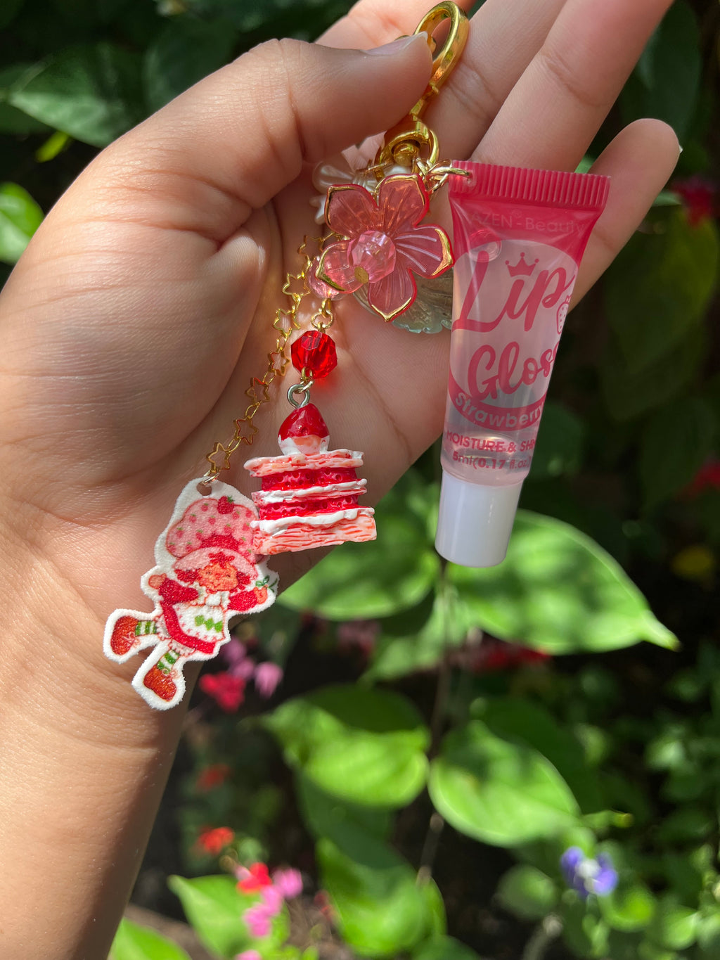 Strawberry Shortcake Lipgloss Keychain