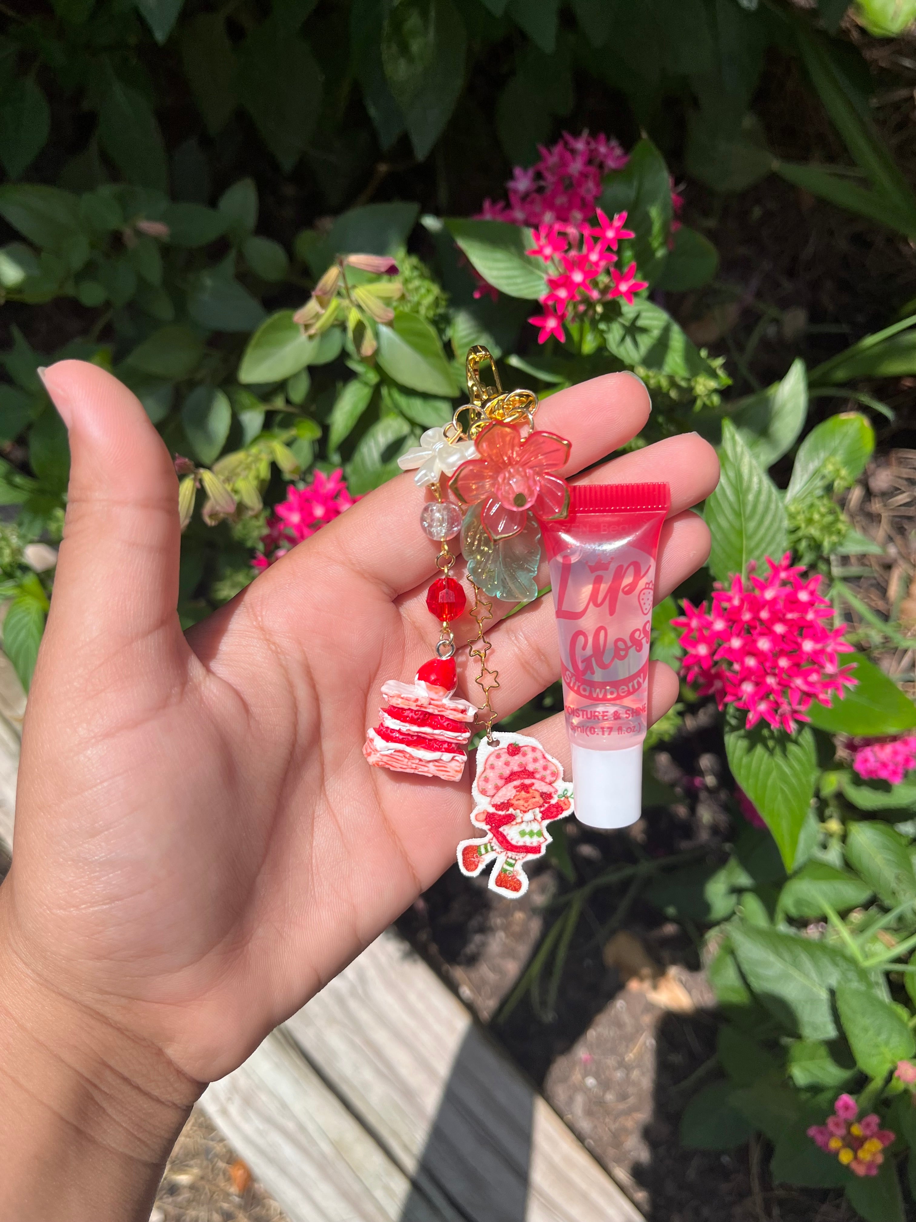 Strawberry Shortcake Lipgloss Keychain