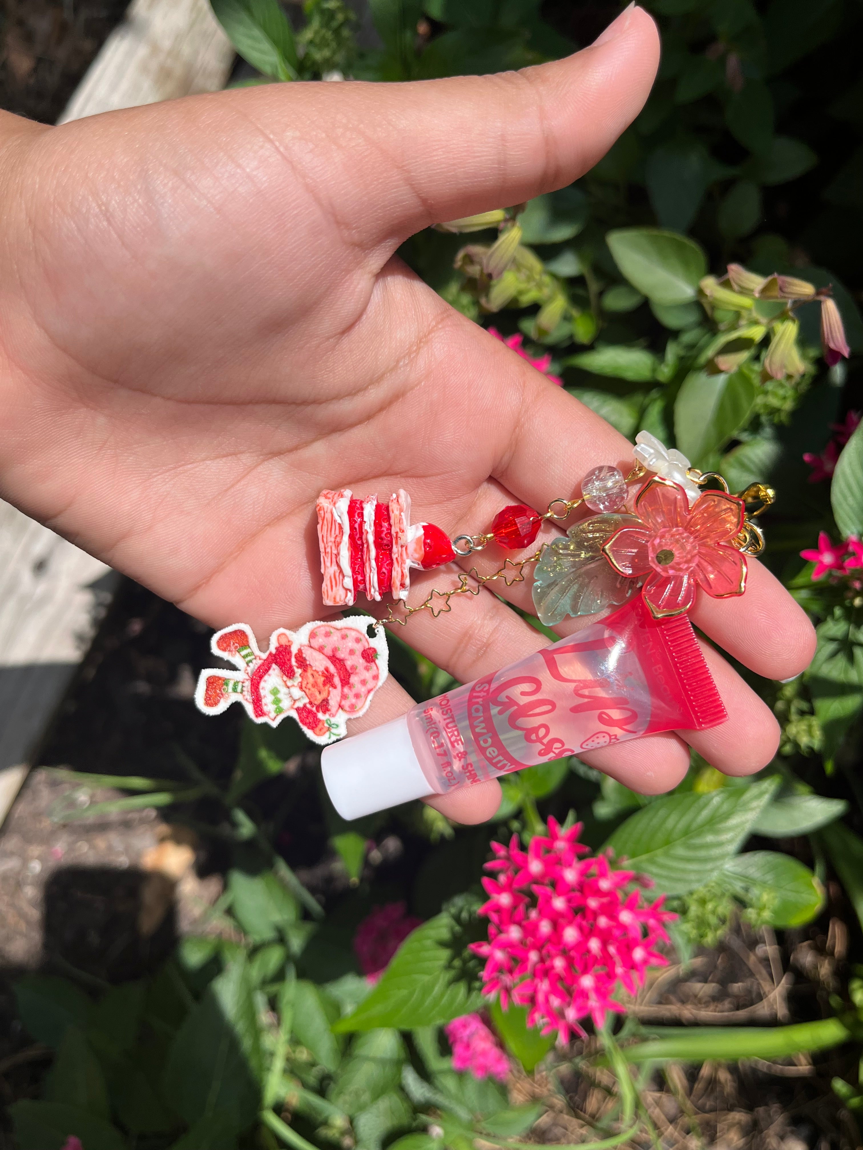 Strawberry Shortcake Lipgloss Keychain