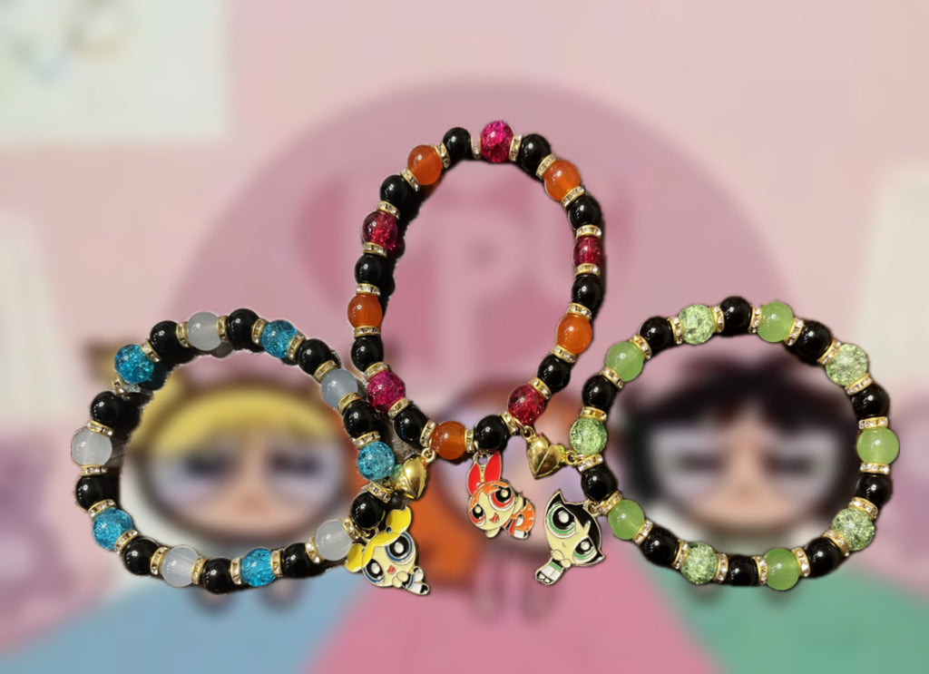 Trio Connecting Powerpuff Girl Bracelets!